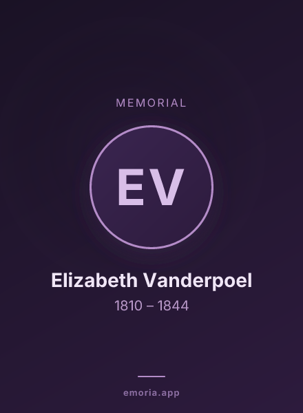 Memorial portrait of Elizabeth Vanderpoel