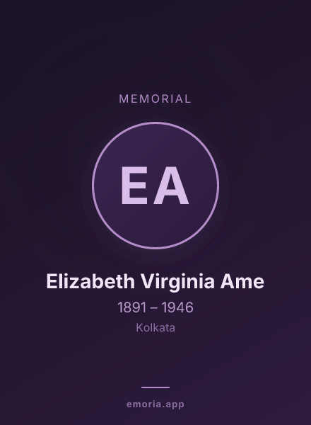 Memorial portrait of Elizabeth Virginia Ame