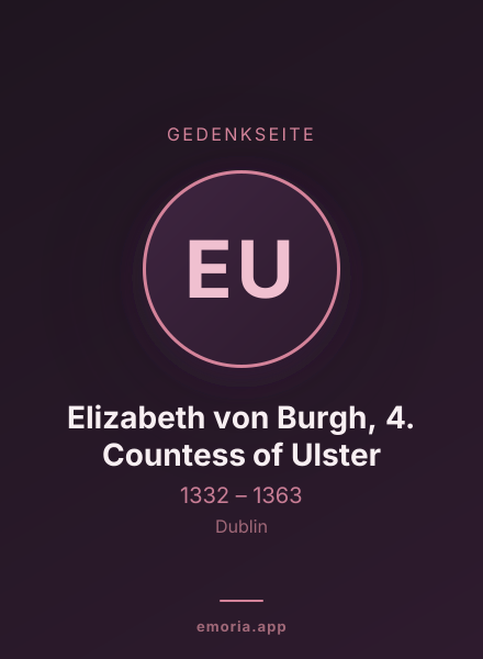Gedenkportrait von Elizabeth von Burgh, 4. Countess of Ulster