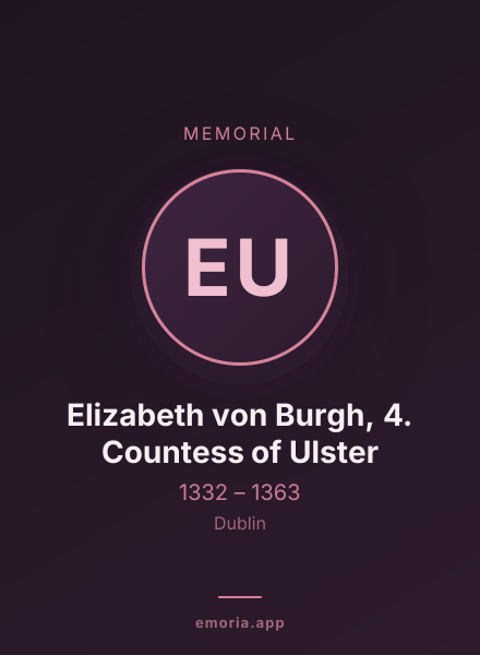 Memorial portrait of Elizabeth von Burgh, 4. Countess of Ulster