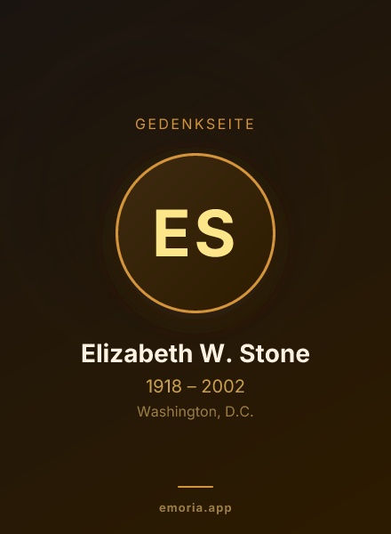 Gedenkportrait von Elizabeth W. Stone