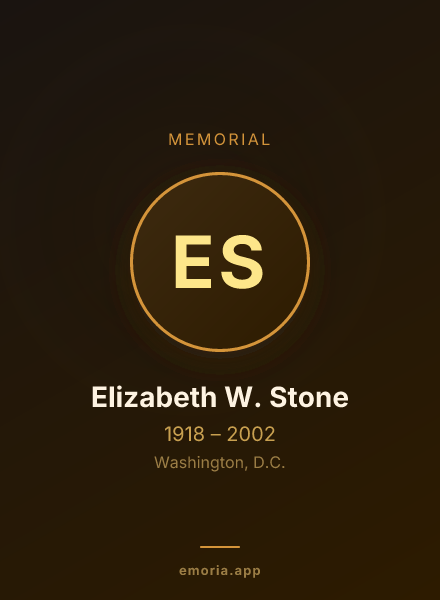Memorial portrait of Elizabeth W. Stone