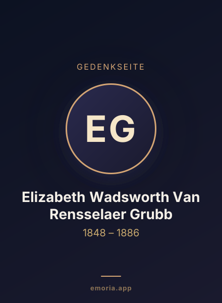 Gedenkportrait von Elizabeth Wadsworth Van Rensselaer Grubb