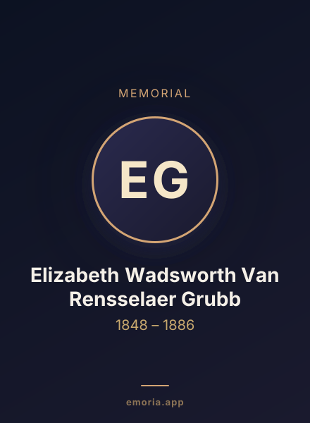 Memorial portrait of Elizabeth Wadsworth Van Rensselaer Grubb