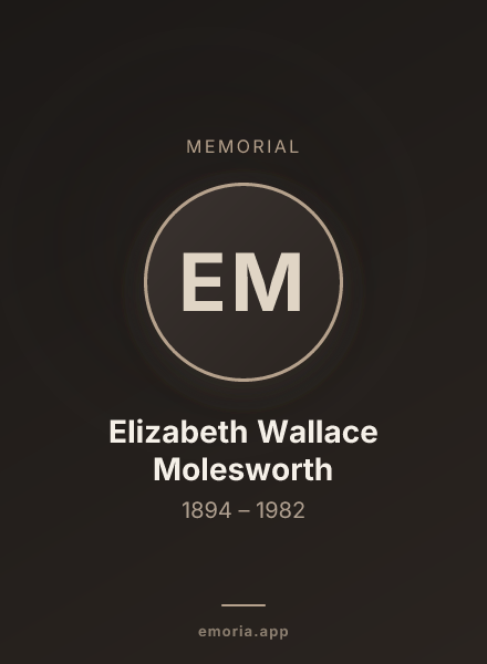 Memorial portrait of Elizabeth Wallace Molesworth