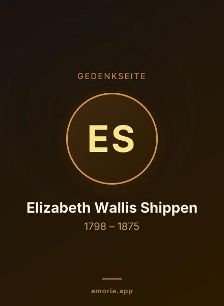 Gedenkportrait von Elizabeth Wallis Shippen