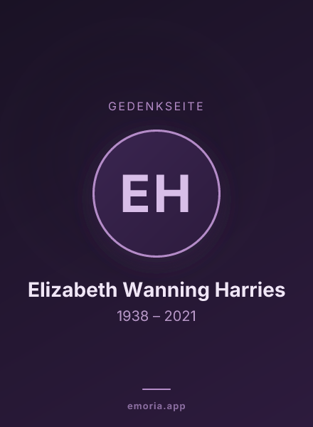Gedenkportrait von Elizabeth Wanning Harries