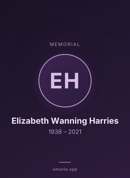 Memorial portrait of Elizabeth Wanning Harries