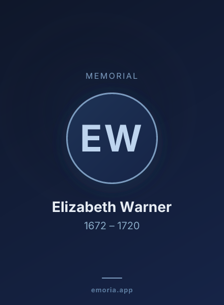 Memorial portrait of Elizabeth Warner