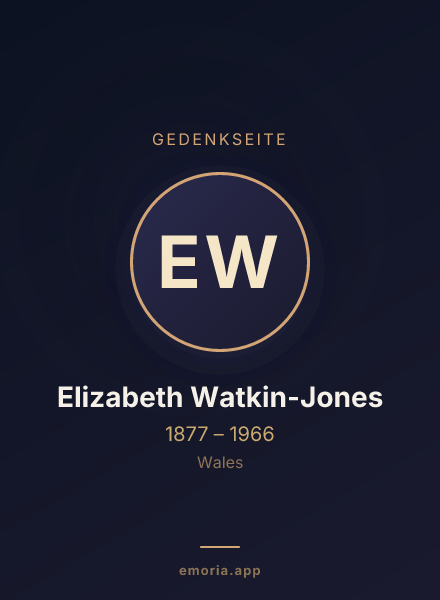 Gedenkportrait von Elizabeth Watkin-Jones