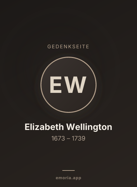 Gedenkportrait von Elizabeth Wellington