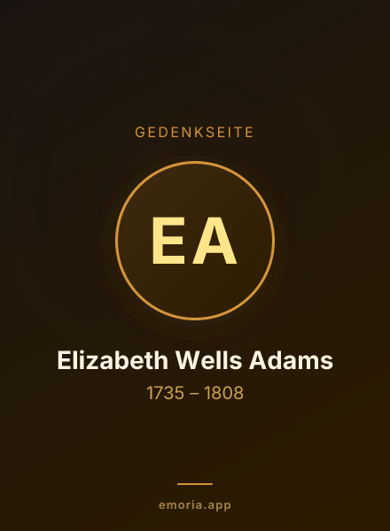 Gedenkportrait von Elizabeth Wells Adams