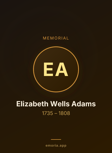 Memorial portrait of Elizabeth Wells Adams