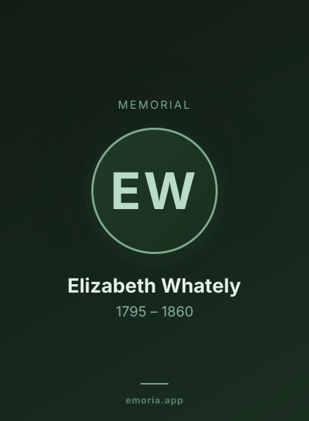 Memorial portrait of Elizabeth Whately