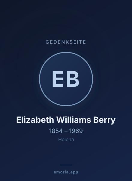 Gedenkportrait von Elizabeth Williams Berry