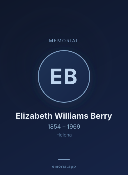Memorial portrait of Elizabeth Williams Berry