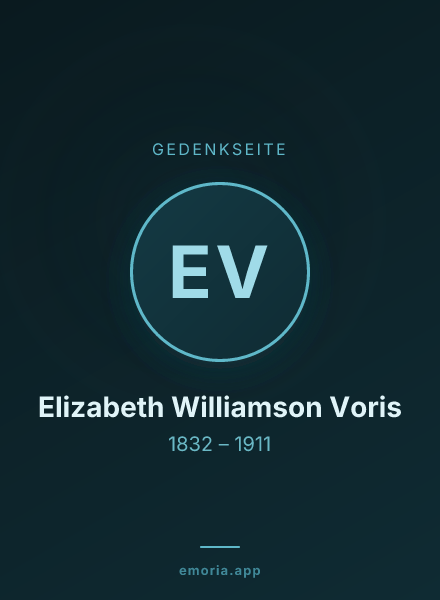 Gedenkportrait von Elizabeth Williamson Voris