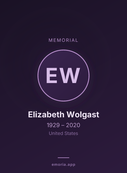 Memorial portrait of Elizabeth Wolgast
