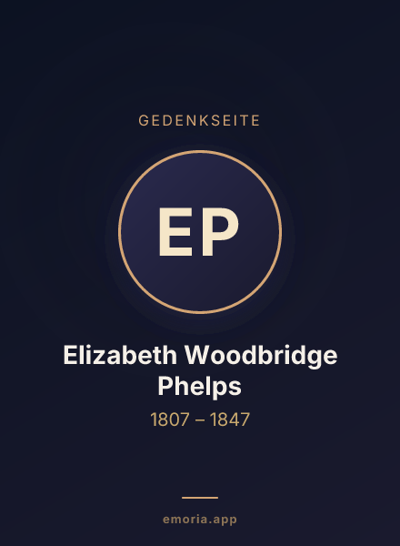 Gedenkportrait von Elizabeth Woodbridge Phelps