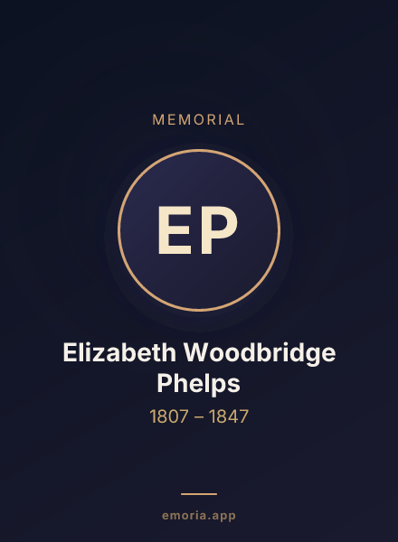 Memorial portrait of Elizabeth Woodbridge Phelps