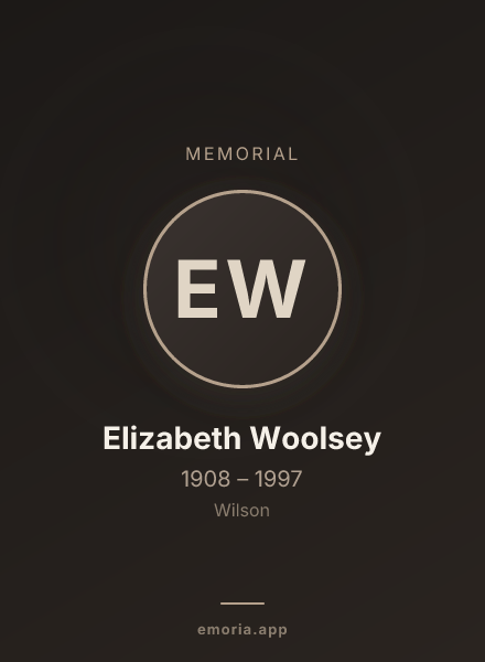 Memorial portrait of Elizabeth Woolsey