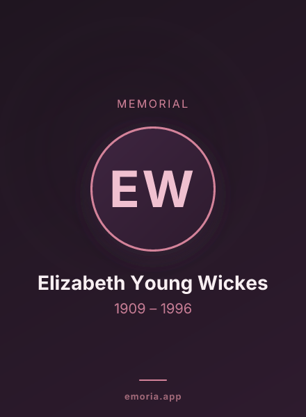 Memorial portrait of Elizabeth Young Wickes
