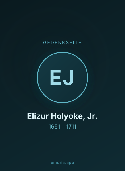 Gedenkportrait von Elizur Holyoke, Jr.