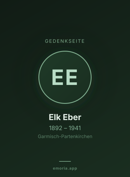 Gedenkportrait von Elk Eber