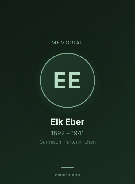 Memorial portrait of Elk Eber