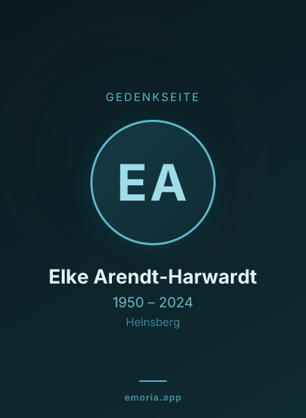 Gedenkportrait von Elke Arendt-Harwardt