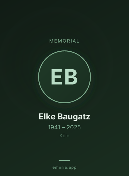 Memorial portrait of Elke Baugatz