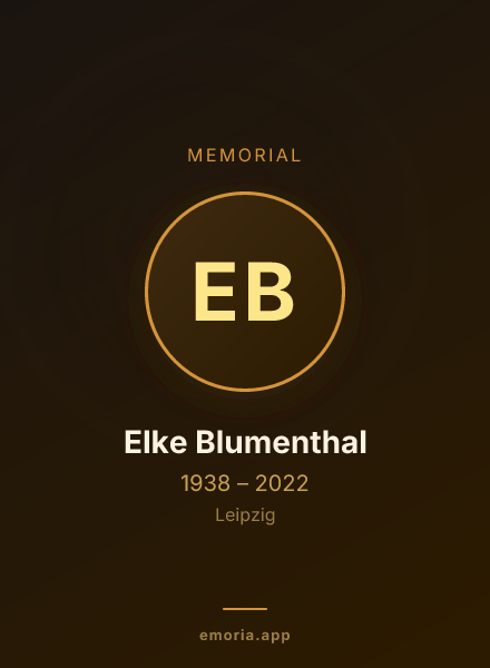Memorial portrait of Elke Blumenthal