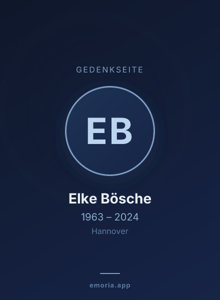 Gedenkportrait von Elke Bösche