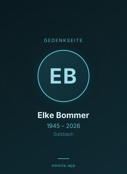 Gedenkportrait von Elke Bommer