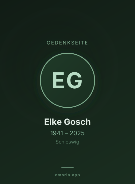 Gedenkportrait von Elke Gosch