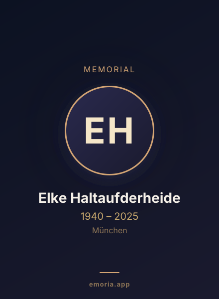 Memorial portrait of Elke Haltaufderheide