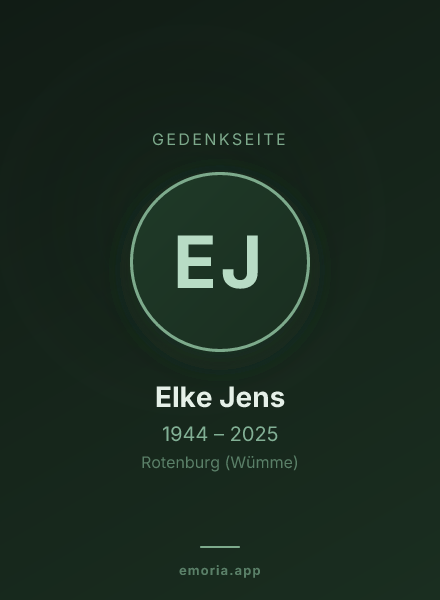 Gedenkportrait von Elke Jens