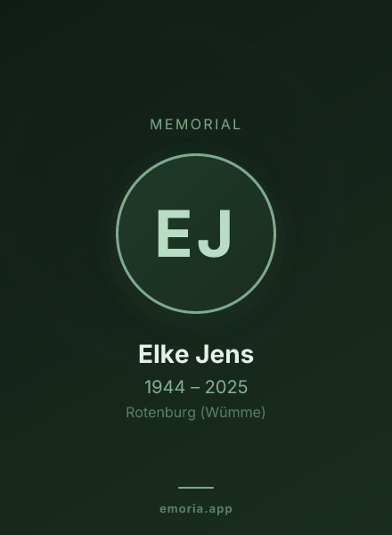 Memorial portrait of Elke Jens