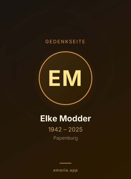 Gedenkportrait von Elke Modder
