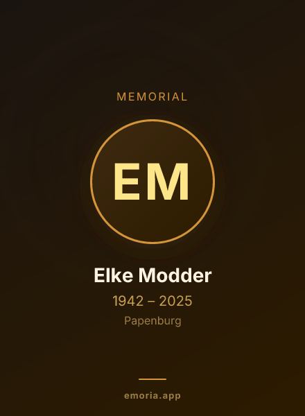 Memorial portrait of Elke Modder