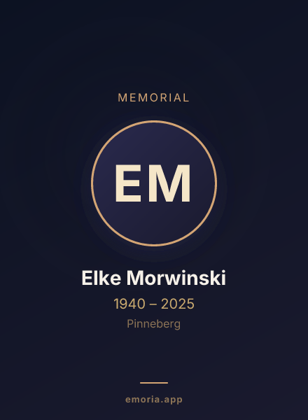 Memorial portrait of Elke Morwinski