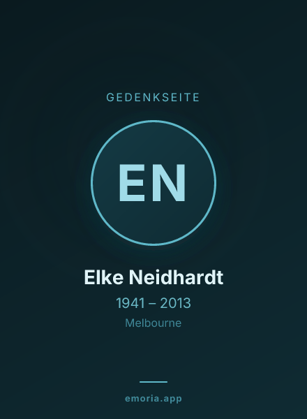 Gedenkportrait von Elke Neidhardt