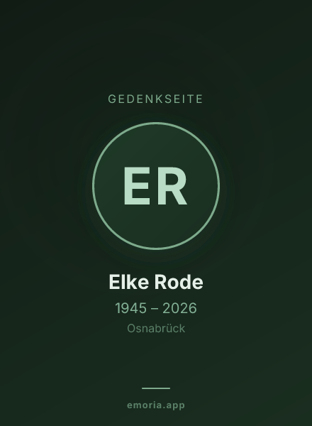 Gedenkportrait von Elke Rode