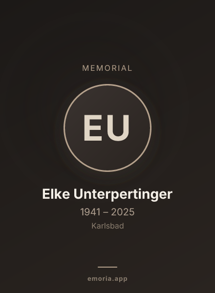 Memorial portrait of Elke Unterpertinger
