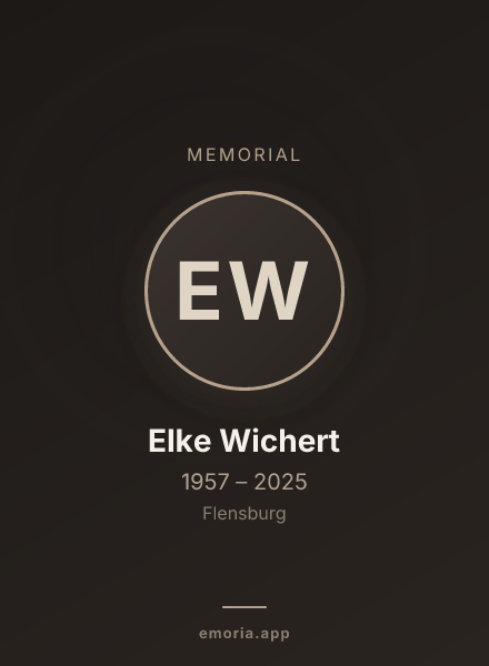 Memorial portrait of Elke Wichert