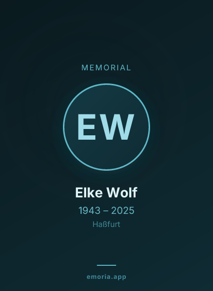Memorial portrait of Elke Wolf
