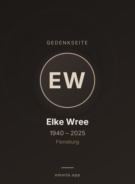 Gedenkportrait von Elke Wree