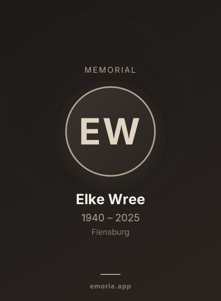 Memorial portrait of Elke Wree