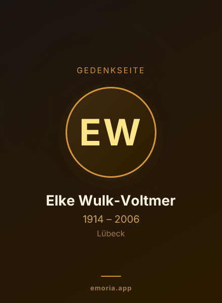 Gedenkportrait von Elke Wulk-Voltmer