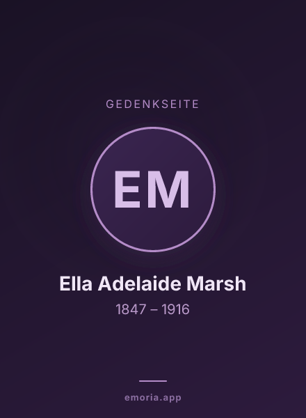 Gedenkportrait von Ella Adelaide Marsh